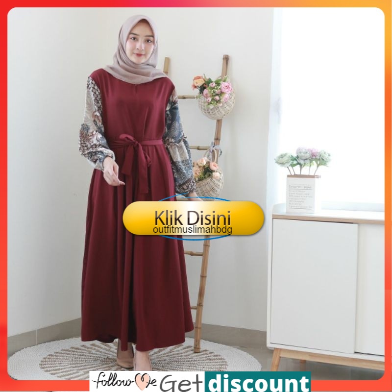 ⭐ berikut rekomendasi model baju gamis terbaru yang kekinian gamis ycras s m l bisa pakai milo dark 