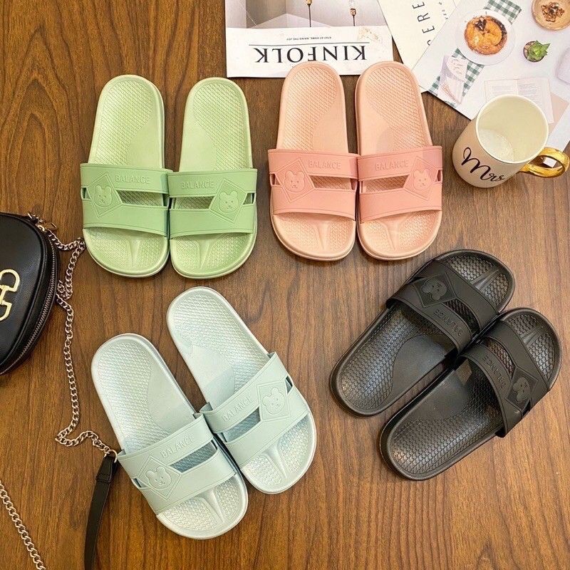 BLC 1965 -1 ZUMI RAISA Sandal Sendal Selop Slop Jelly Karet Wanita Karakter Panda Toon