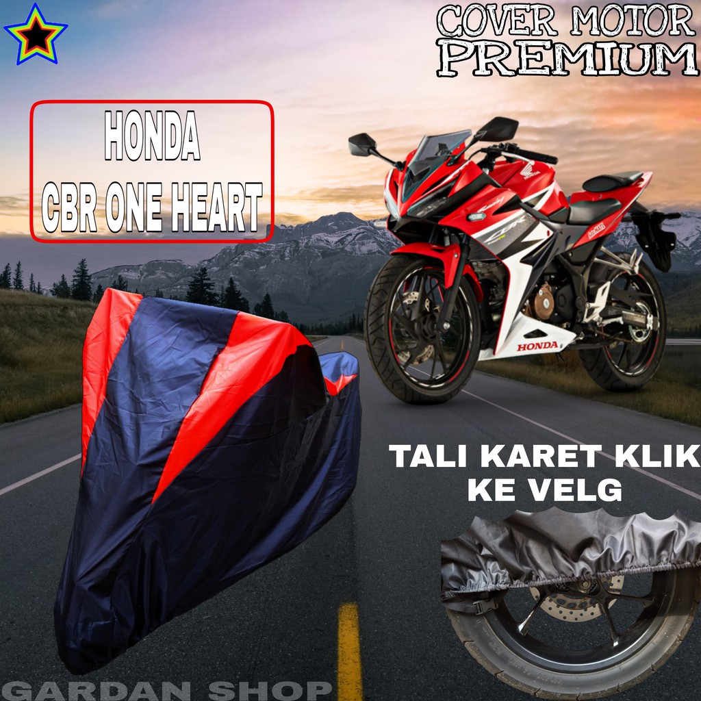 Sarung Motor HONDA CBR ONE HEART Hitam MERAH Body Cover Penutup Pelindung Motor Honda Cbr PREMIUM