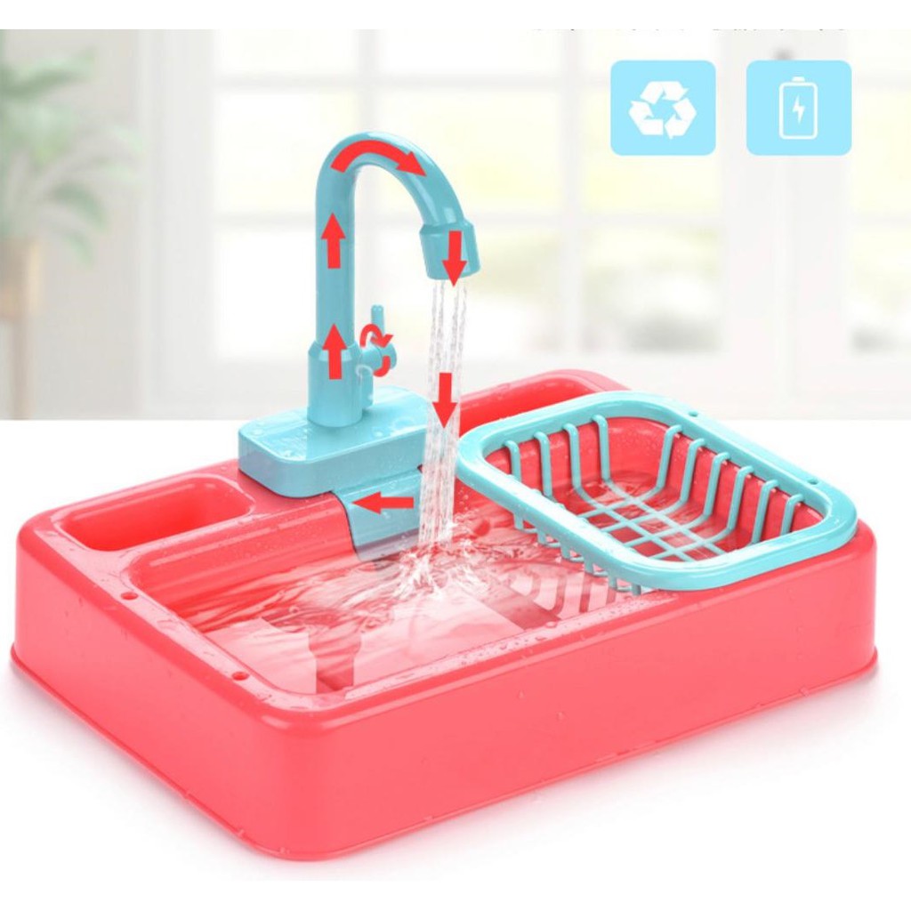 Mainan Anak Cuci Piring - Diswashing Sink Wastafel Cuci Piring Mainan - Mainan kitchen Sink Anak Mainan Edukasi Cuci Piring Anak