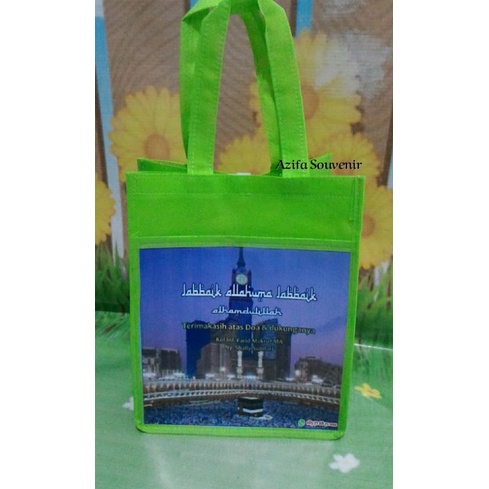 

Tas Souvenir Bingkisan Haji dan Umroh / Goodie Bag Souvenir murah model KANTUNG CUSTOM
