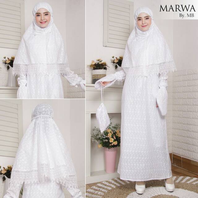 Setelan Gamis Ihrom Putih Komplit / Gamis Ihrom Putih Fullset, Gamis Haji &amp; Umroh Komplit.