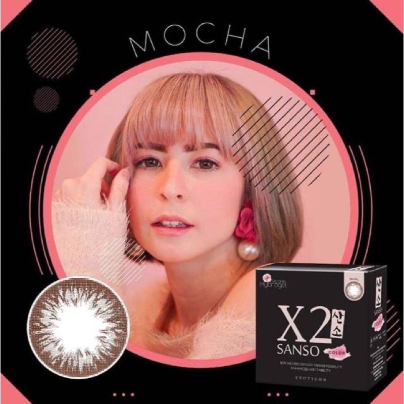 (BISA COD) SOFTLENS X2 SANSO BLACK PREMIUM FREE LENSCASE / SOFLENS / SOFTLEN