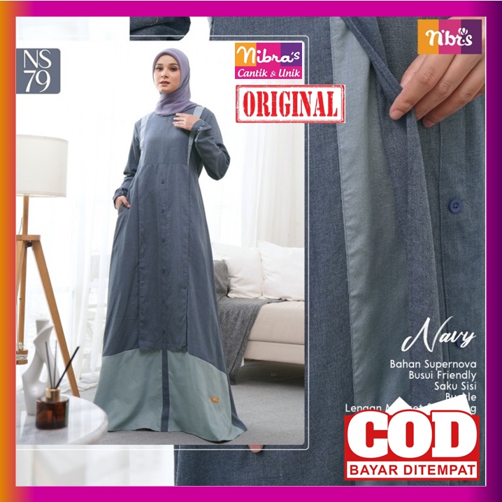 Gamis Nibras Promo Gamis Nibras Terbaru 2022 Ns 79 Baju Dress Dres Wanita Dewasa Muslim Syari Busui 