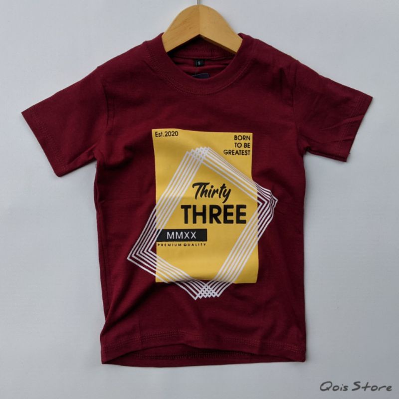 Kaos Anak Distro Original Thirty Three cotton combed 30s