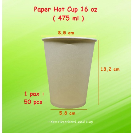 

Ukf5Pc6F4H (Kuliner.Kita) Paper Hot Cup 16 Oz 475 Ml Gelas Kertas Isi 50 Ocs