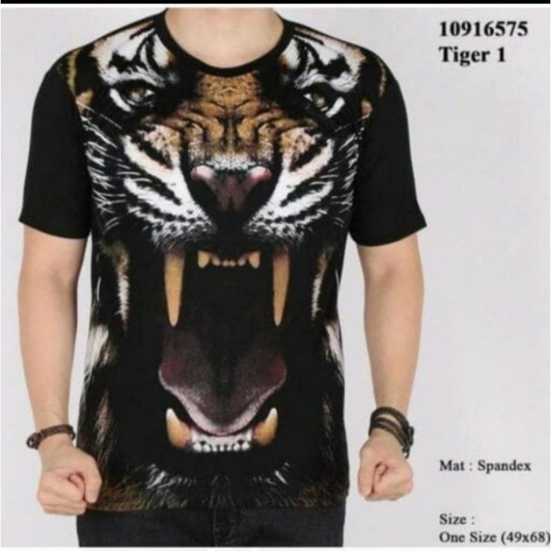 KAOS HARIMAU 3D N BANTENG