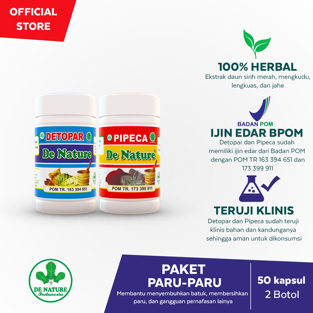 OBAT HERBAL PARU PARU - TBC - BATUK ASMA MENAHUN PALING AMPUH - DETOPAR PIPECA-MENGOBATI BRONKITIS P