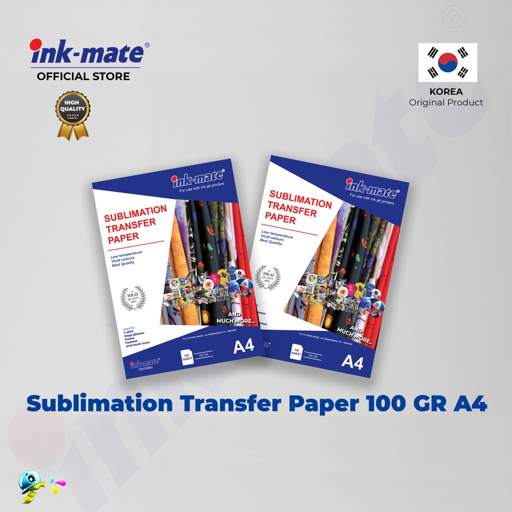 

Kertas Transfer Paper Sublim Inkmate A4 100Gr (ISI 100 Lembar)