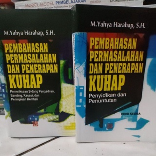 Paket 2 buku pembahasan permasalahan dan penerapan kuhap By M.Yahya Harahap