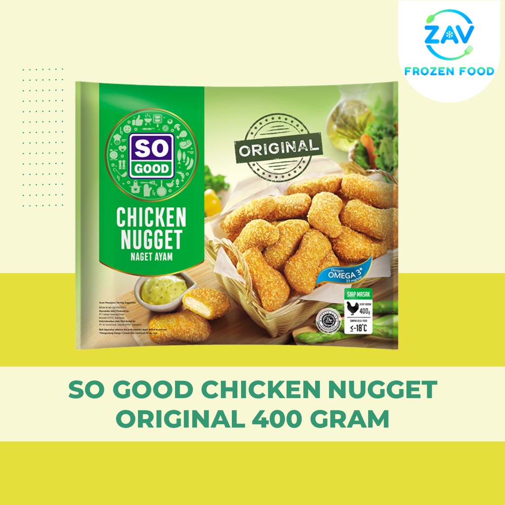 

SO GOOD CHICKEN NUGGET ORIGINAL 400 GRAM