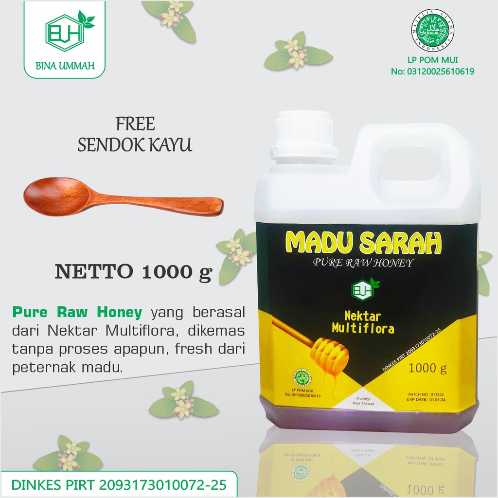 Madu Sarah Raw Honey / Madu Mentah / Raw Murni / Pure Raw Honey