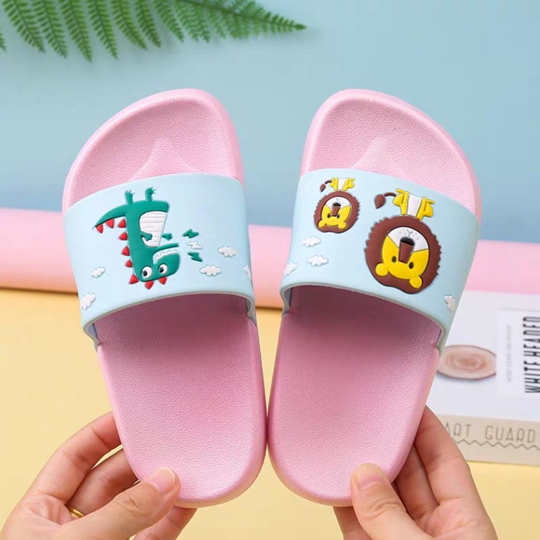 HappyOliver SANDAL LION JUNGLE Sandal selop karet lucu anak Laki Laki Cowok Import Kualitas Bagus