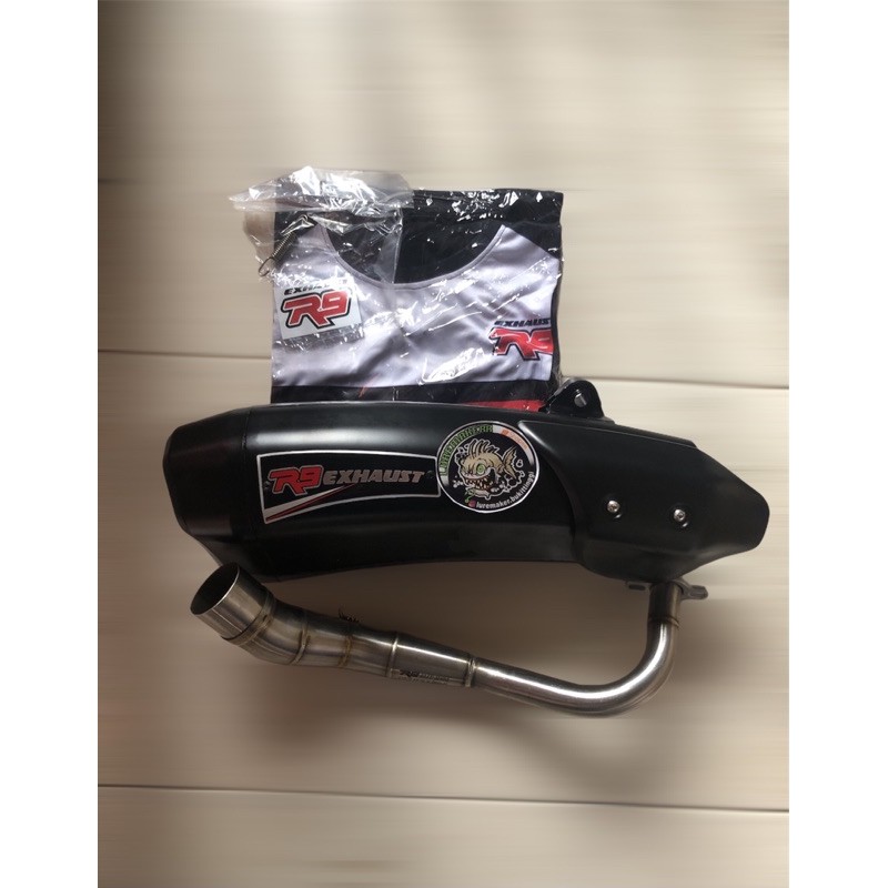 KNALPOT RACING R9 ADV 150 MAXXI SERIES STAINLESS BLACK RACING EXHAUST MUFFLER