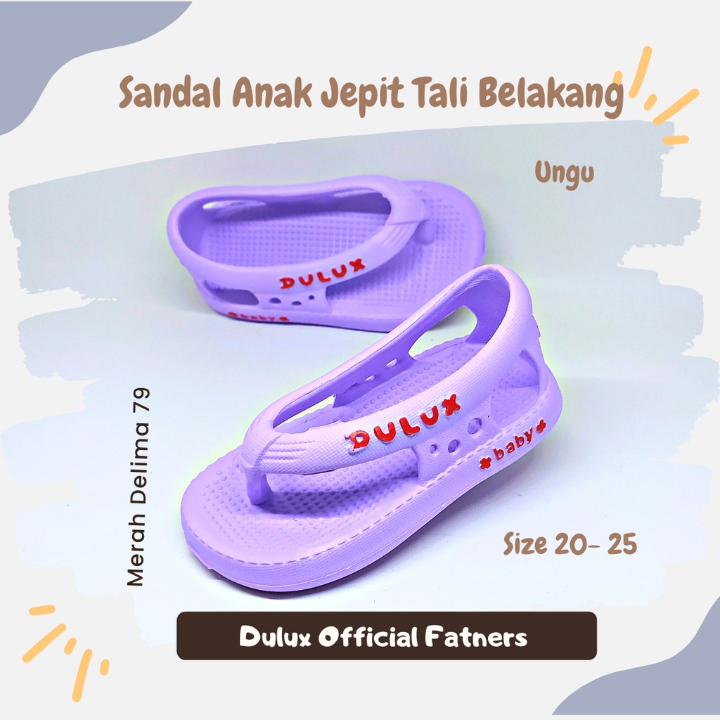 MD 79 - Sandal Anak Murah Jepit Tali Selop Kasual Usia 1-3 Tahun Ready Stok