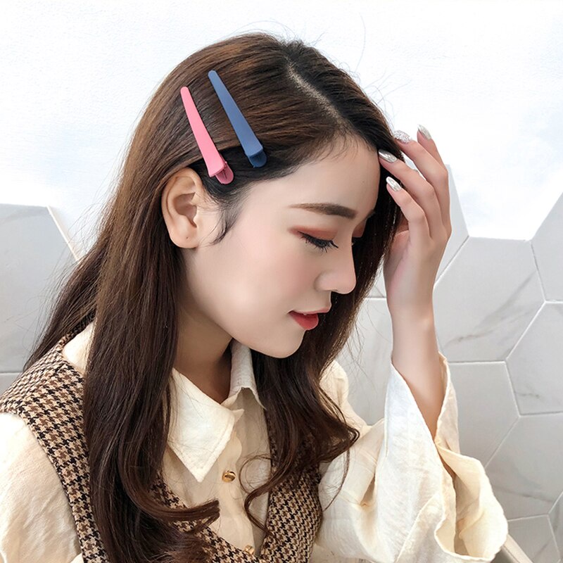 1pcs Jepit Rambut Warna solid buram Korea Model Lucu Aksesoris Rambut Hairpin Poni Import wanita Aksesoris