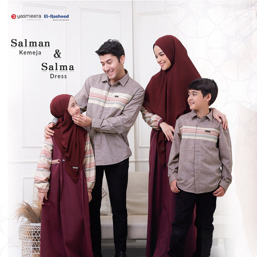 FAMILY SET YASMEERA X EL-RASHEED 2022 Series D | Salman Koko & Salma Dress | LIMITED SARIMBIT YASMEE