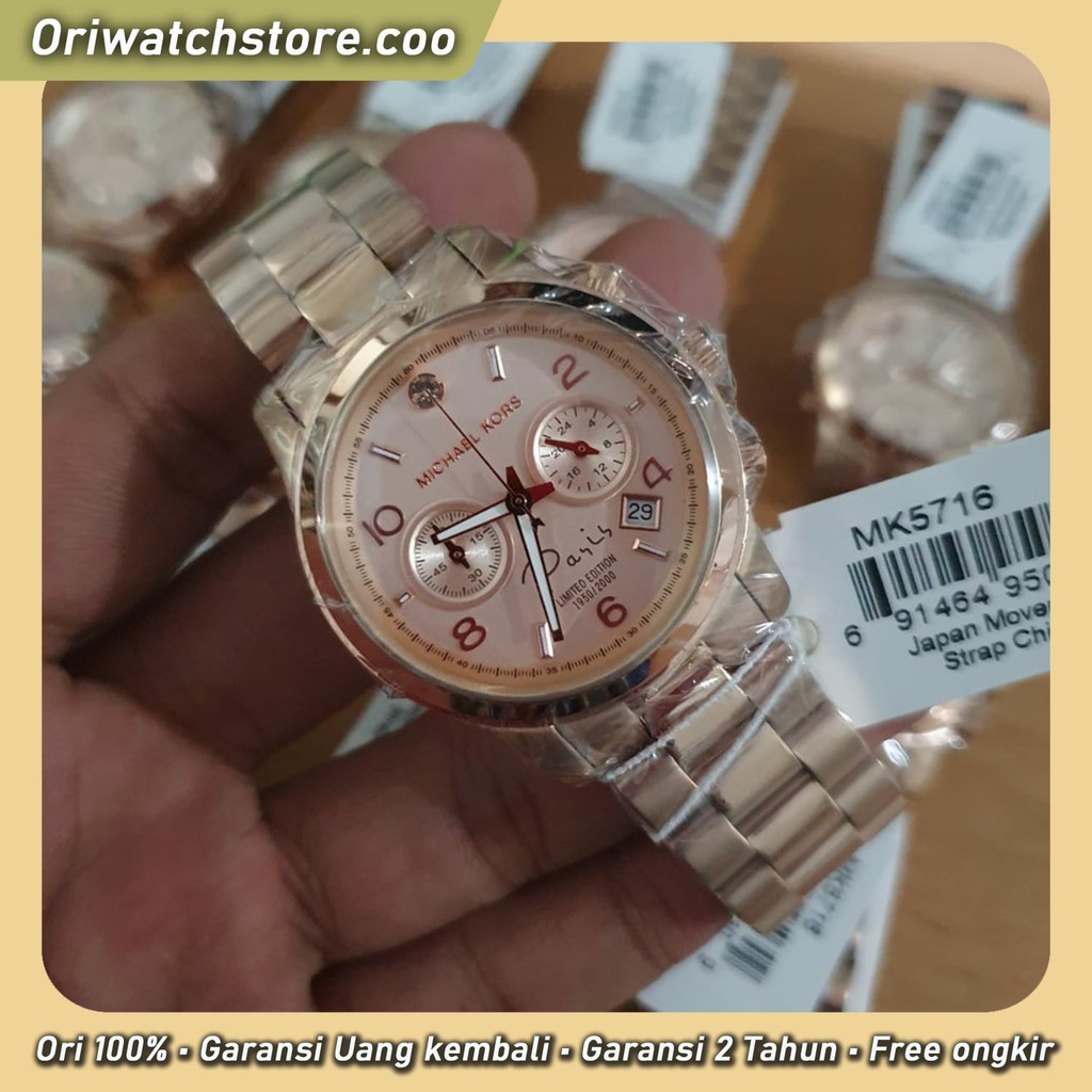 TERLARIS ORIGINAL MONEY BACK GUARANTEE JAM TANGAN TERMURAH WANITA MICHAEL KORS PARIS MK5716