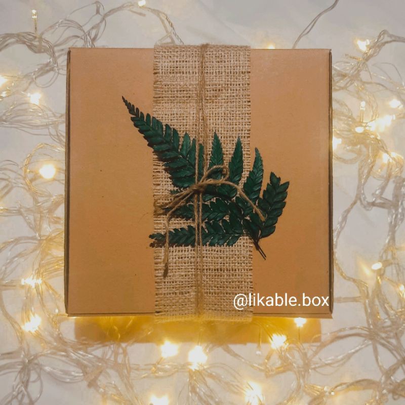

[Big Size] Nature Box / Paket Kotak Kado ( Kardus, Hiasan, Kartu Ucapan ) / Hampers / DIY