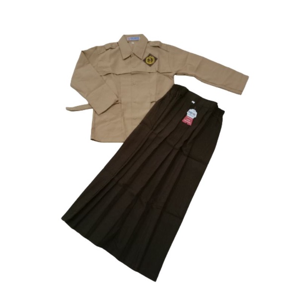 Setelan Seragam Pramuka SD Anak Perempuan Model Pramuka Tali Kelas 1 SD sampai Kelas 6 SD