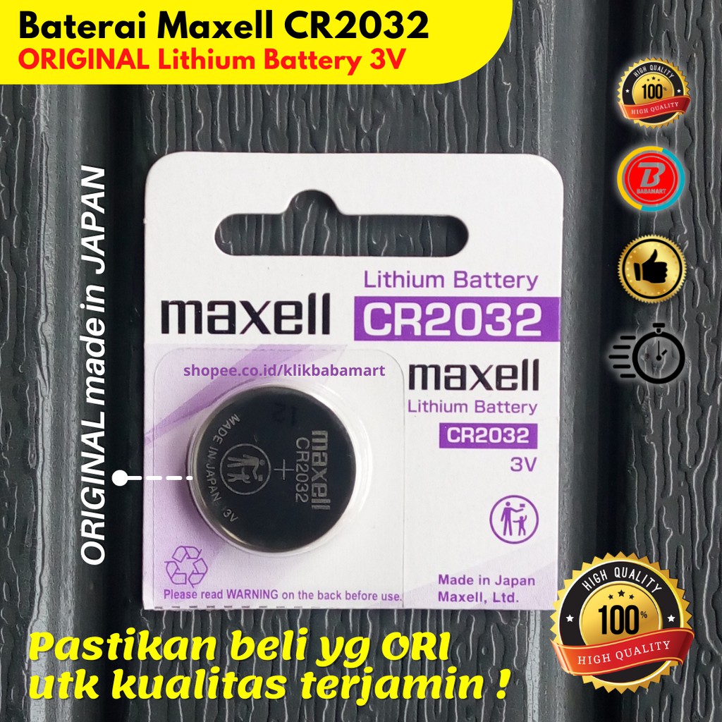 BATERAI REMOT MOTOR HONDA VARIO 150 SMARTKEY KEYLESS REMOTE ALARM KUNCI ORIGINAL MAXELL SATUAN PCS-3