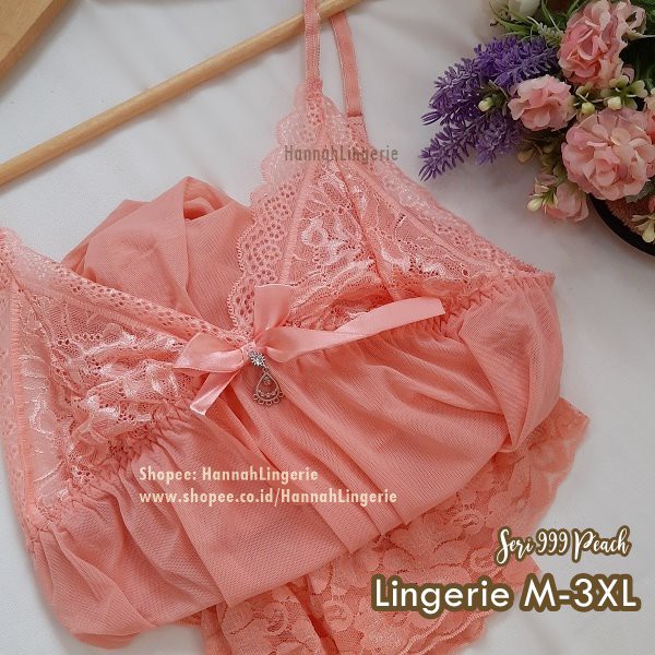 L XL XXL Premium Halus / Hannah Lingerie Sexy Original Baju Tidur Seksi Transparan Hot Cantik // 999