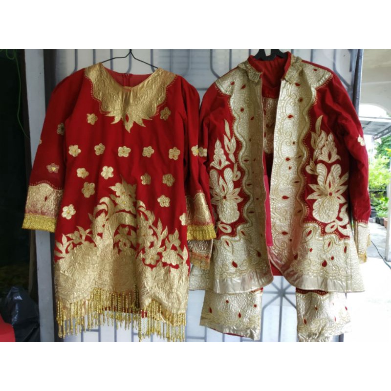 SECOND Baju Pengantin Minang Beludru Merah