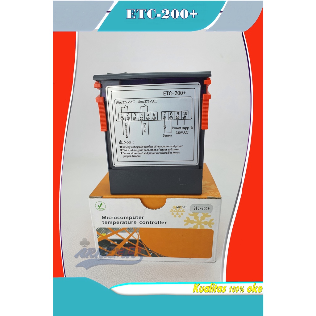 THERMOSTAT ETC-200+ | TEMPERATURE CONTROL DIGITGAL ETC200 + | PENGATUR SUHU COOL STORAGE ELITEC