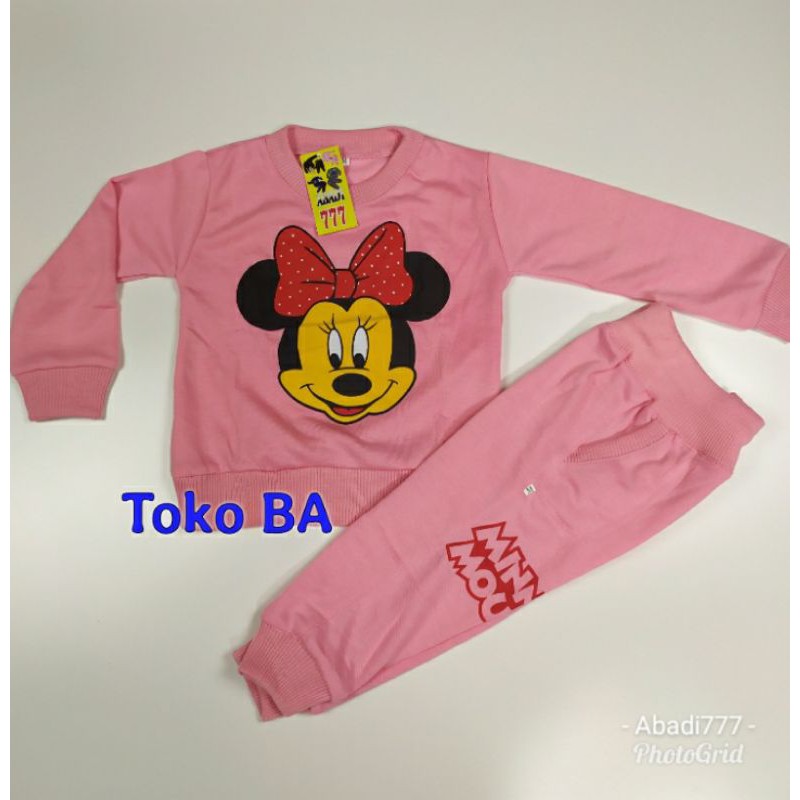 setelan sweater anak micky mouse