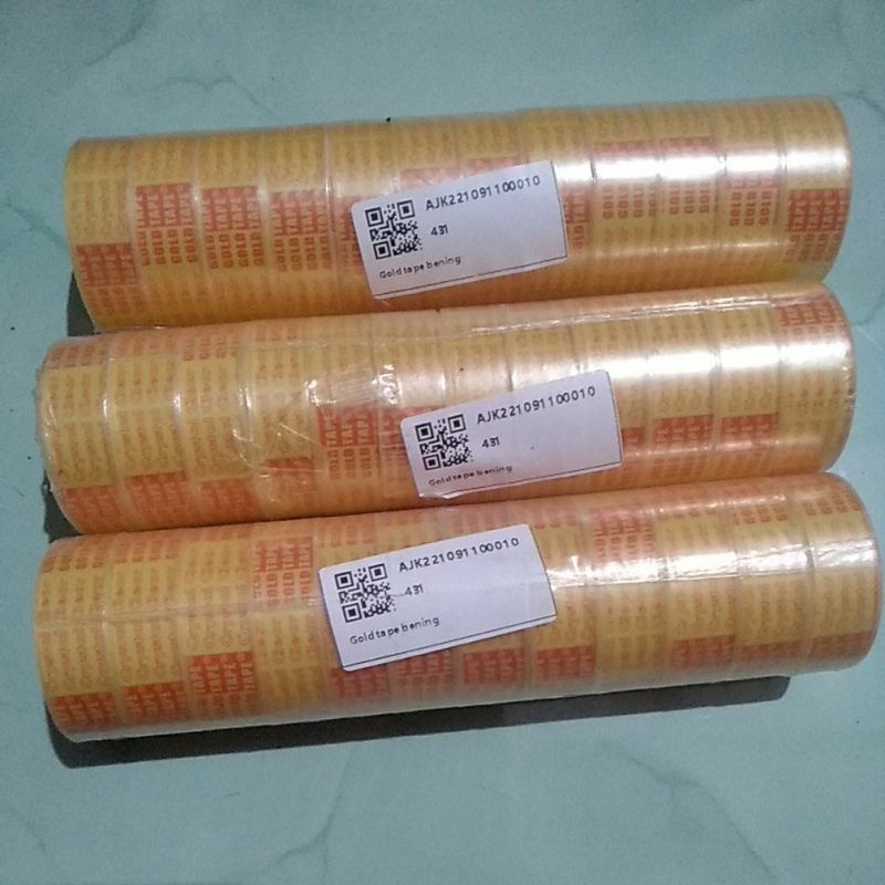 

Lakban/solatip gold tape isi 12 pcs