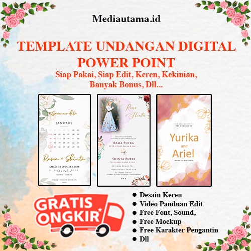 Template Video Undangan Pernikahan Digital PPT