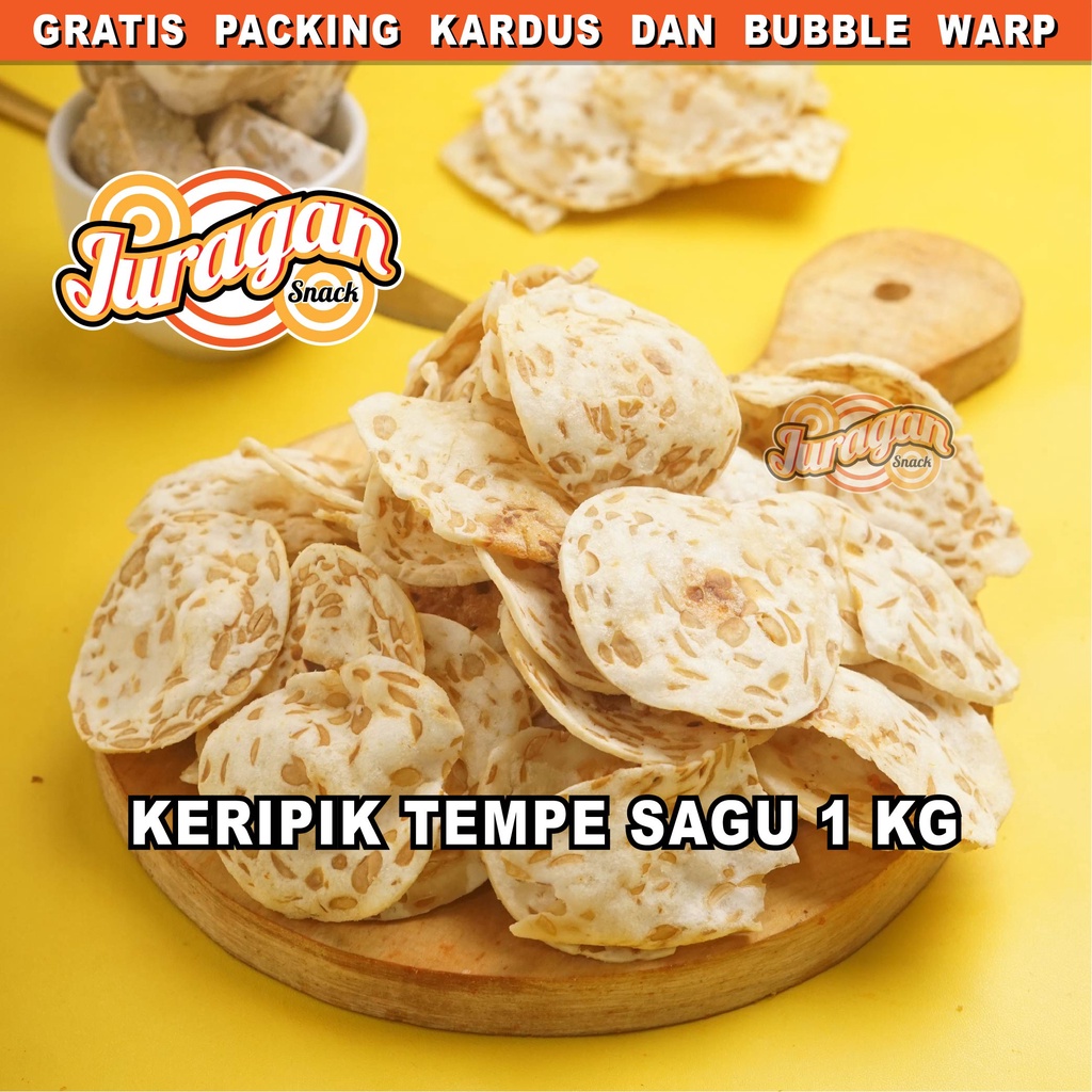 KERIPIK TEMPE SAGU 1 KG snack kiloan makanan ringan jajanan cemilan camilan asin gurih murah