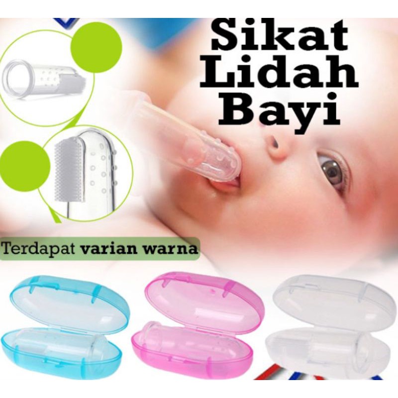 ~ PIYOSHI08 ~ Sikat Lidah Bayi Silikon Pembersih Gusi Dan Lidah Baby Finger Toothbrush MA39