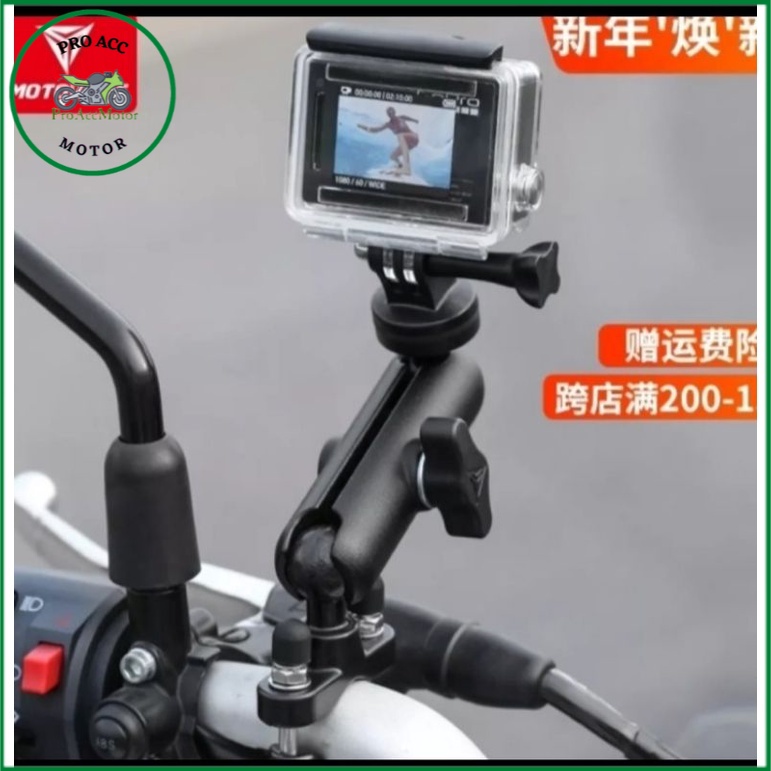 motowolf breket holder untuk CAMERA GO PRO motor dan sepeda (COD)