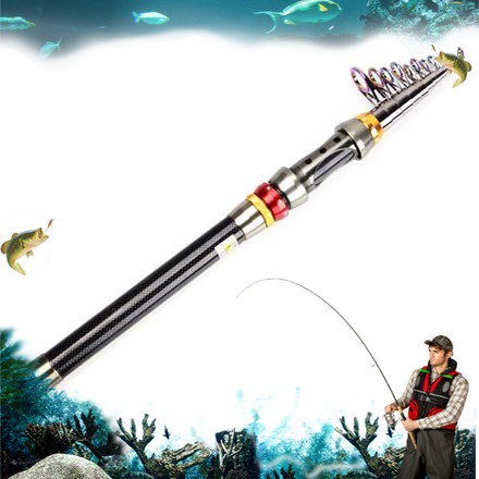 Joran Pancing Carbon Fiber 5 Segments 2.1M alat pancing stik pancing fiber joran pancing carbon jora