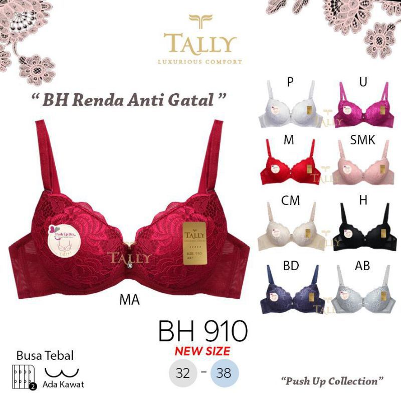 Bh busa tebal super tebal push up bra tally 910