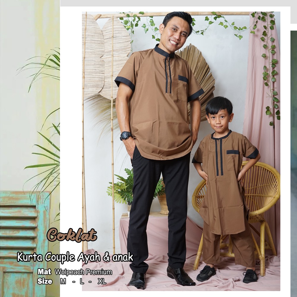 Bossgamis Koko Couple Ayah Dan Anak Terbaru 2021 Baju Koko Couple Keluarga Baju Koko Dewasa Mk Shopee Indonesia