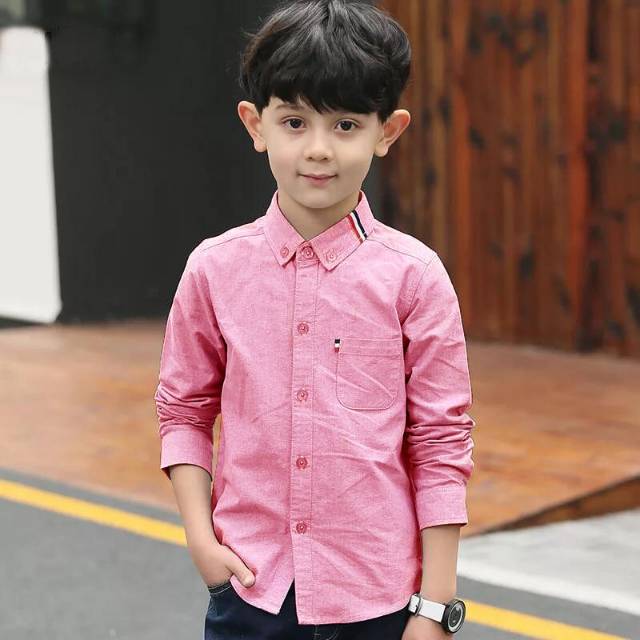 TOTOTAshop.Kemeja Kid RUSSEL anak-anak cowok,Bahan cotton import,Lengan panjang ada kantong