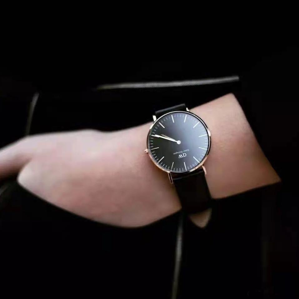 P16A 100%Ori Jam Tangan Pria Dw Original Jam Tangan Kulit Pun Diameter +  Box+paperbag + manual |Jam