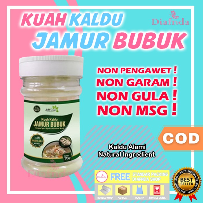

MURAH KALDU JAMUR BUBUK PENYEDAP RASA BUMBU MAKANAN MPASI ANAK BAYI NON MSG