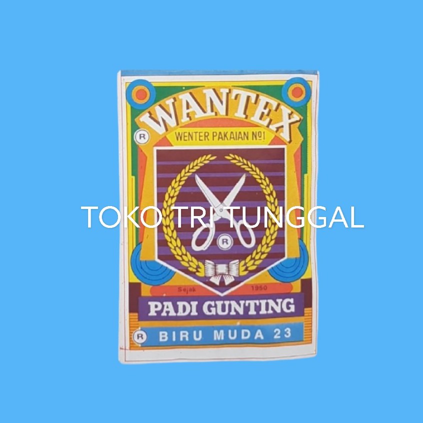 

WANTEX BIRU MUDA Wenter Padi Gunting Pewarna Tie Dye Baju Sumbo Sumba Kain Cotton Satuan Ecer Jumputan Ikat Art Celup Wentek Wanter Serbuk Coloring Jumput Iket Crafting Crafting Kerajinan Jean Jeans Sepatu Jaket Sweater Bahan Seni Malang Tri Tunggal