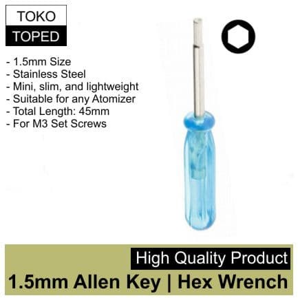 1.5mm Allen Key - Hex Wrench | obeng kunci L alen keys rdaX rdtaX m3