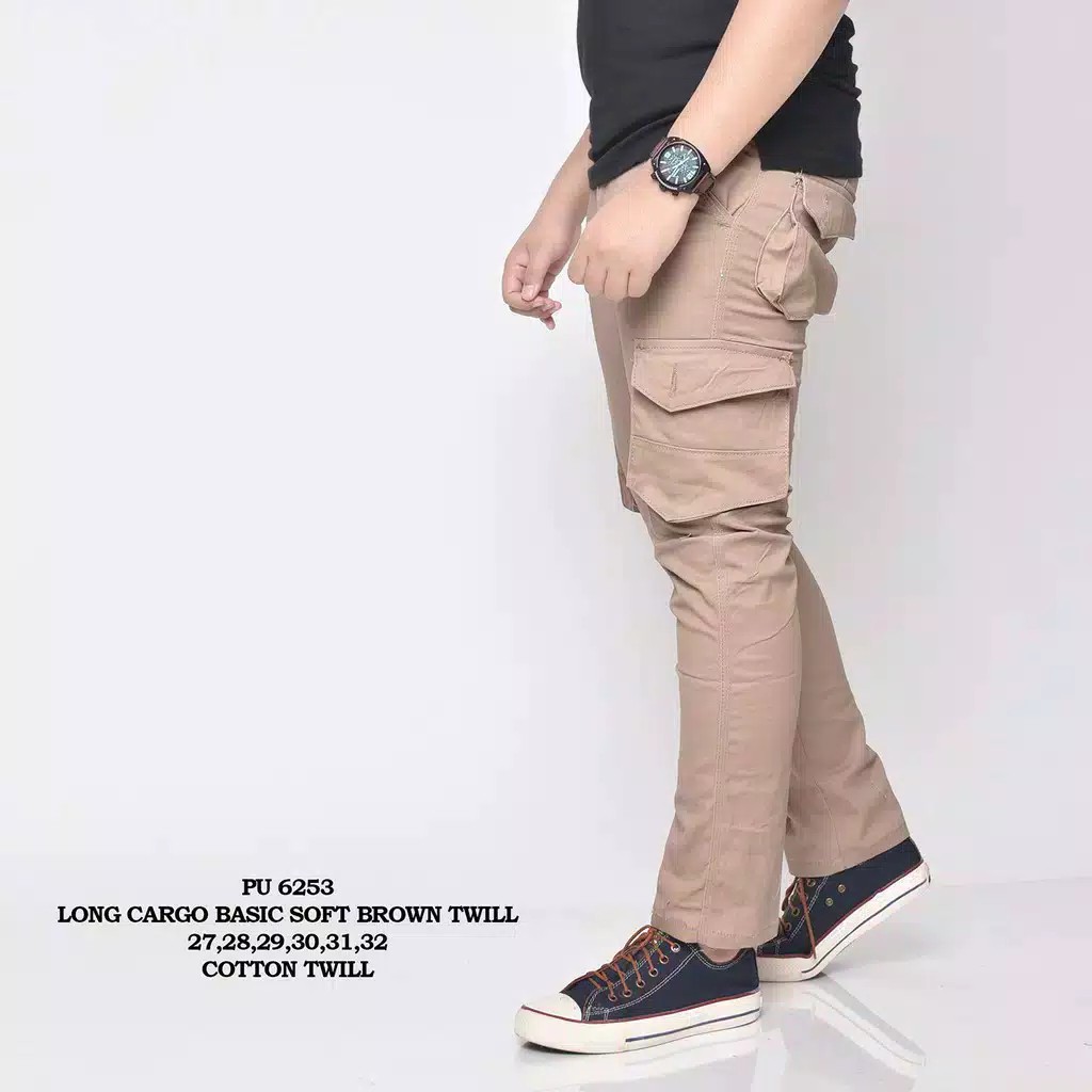 Cargo Panjang Slim / Cargo Panjang Pria / Celana Cargo / Celana Tactical