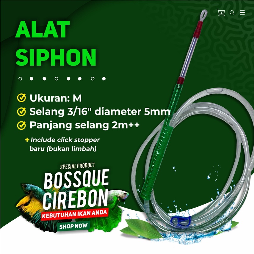 Alat Sifon Sipon Siphon Pembersih Aquarium Soliter Ikan Hias Cupang Gupy Size M