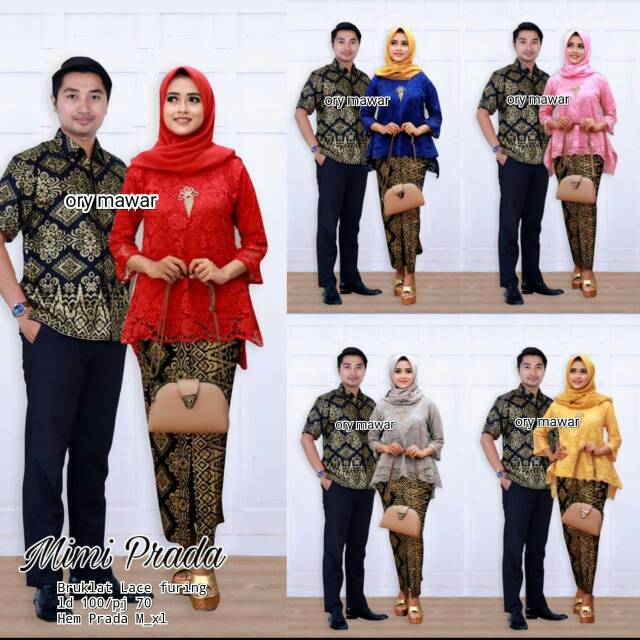 SHOPASHOP SOLO - kebaya brukat setelan batik couple pakaian muslim kado pernikahan