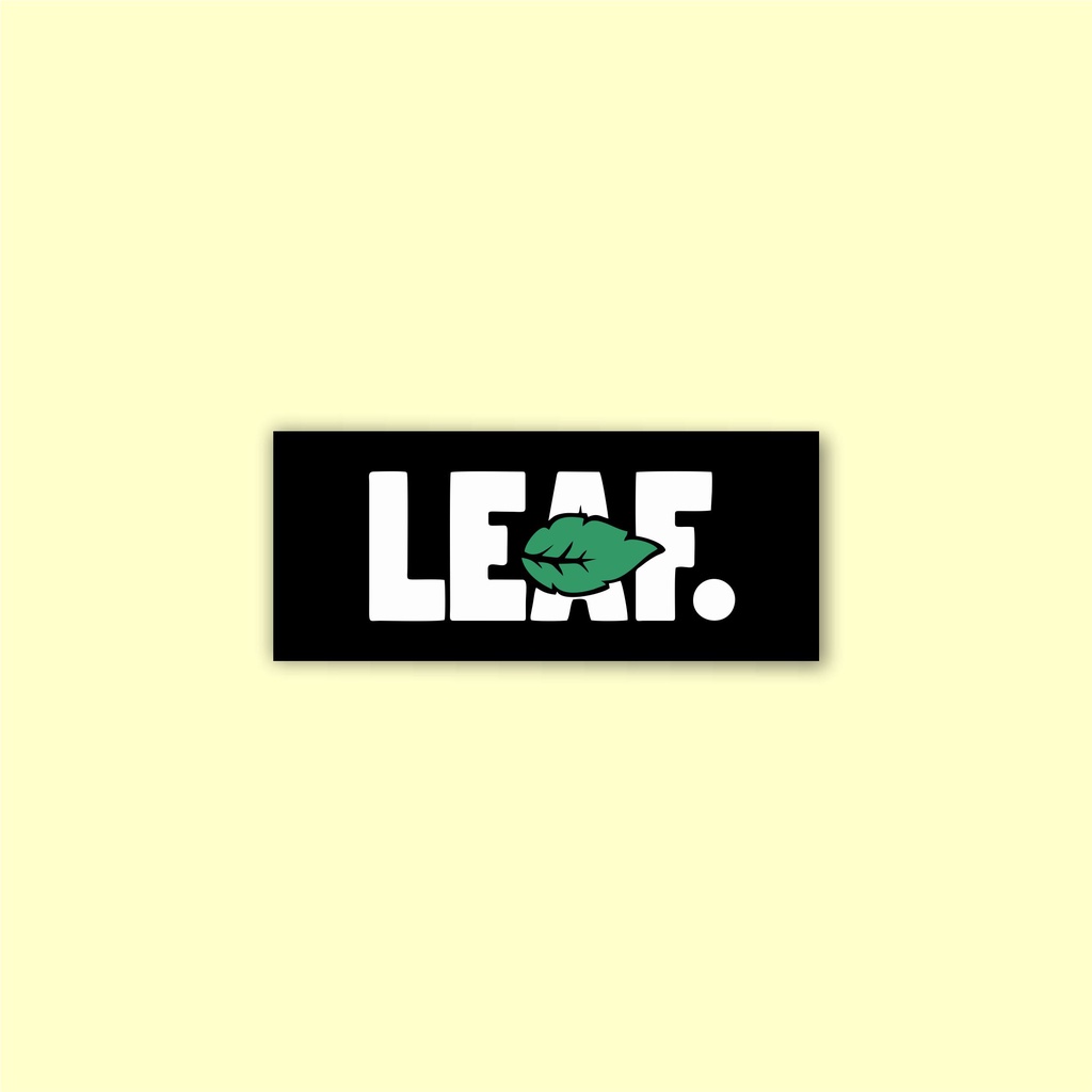 

stiker brand distro leaf bahan graftac anti air