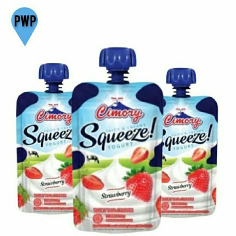 

Cimory Squeze Yogurt Strawberry 120Ml Paket Triple Pack