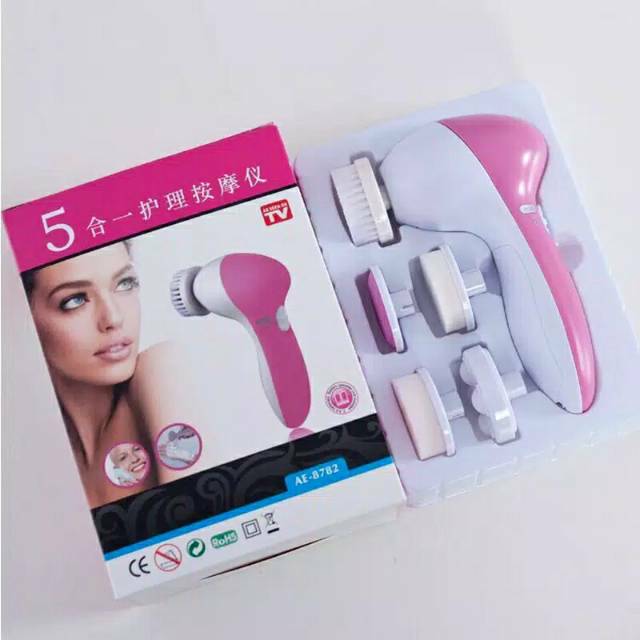 5 in 1 ELECTRIC FACIAL MASSAGE PEMBERSIH MUKA CUCI WAJAH MESIN FACIAL PORE CLEANSER