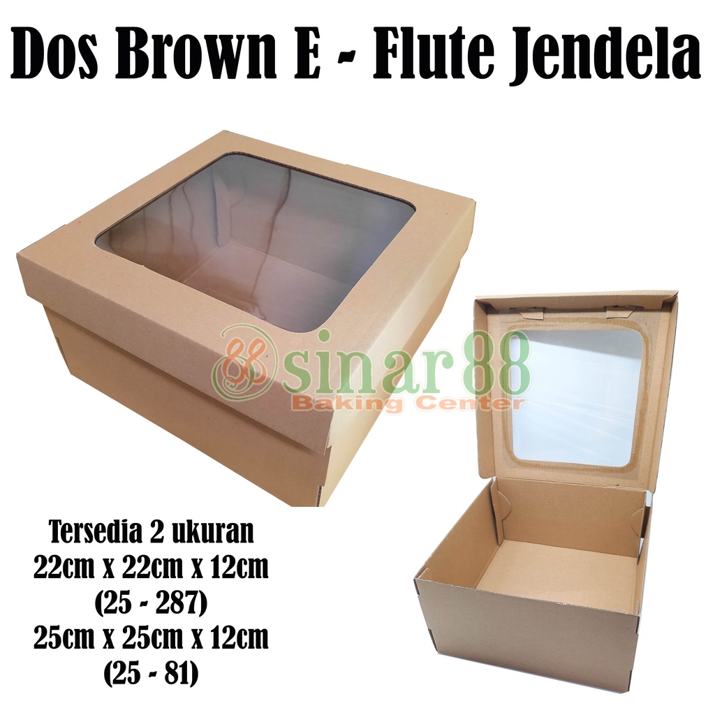 Dus Brown E - Flute Jendela per 10 Lembar