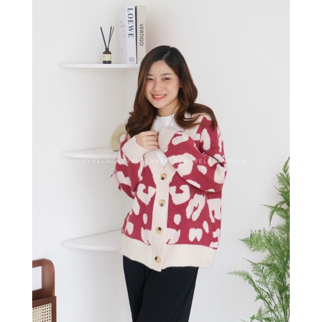 ZOYA ANIMAL PRINT CARDIGAN IMPORT LAVVELA